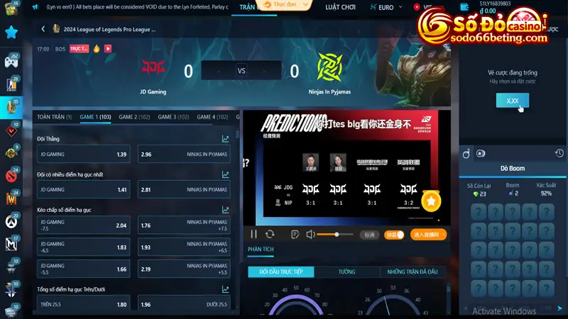 Cá cược LOL đẳng cấp, thú vị không thể bỏ qua tại SODO66