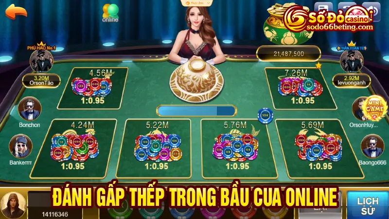 Đánh gấp thếp trong bầu cua online