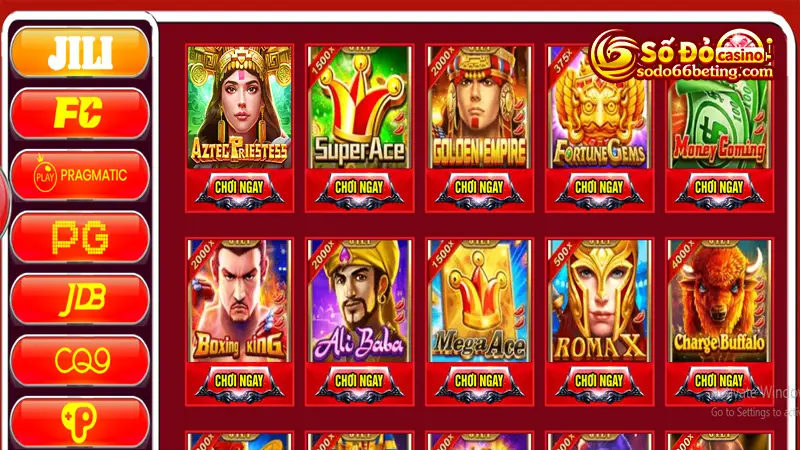 Phân loại trò chơi slot Jackpot trực tuyến SODO66